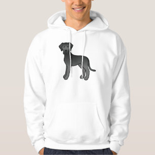 Sudadera Perro de dibujos animados Black Great Dane Cute