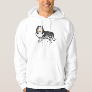 Sudadera Perro de dibujos animados Blue Merle Shetland Shee