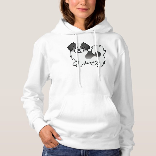 Sudadera Perro De Dibujos Animados Lindo Spaniel Tibetano D (Anverso)