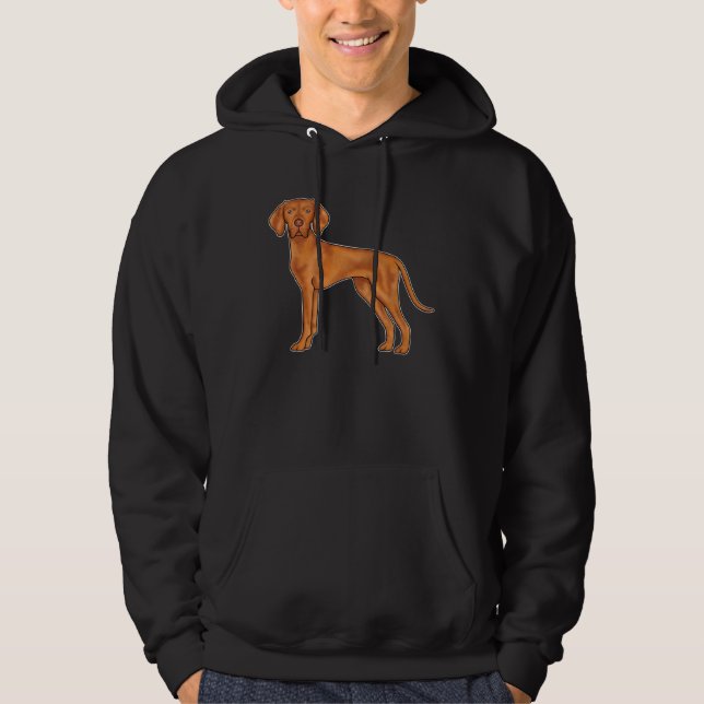 Sudadera Perro de dibujos animados rojo lindo Hungarian Viz (Anverso)
