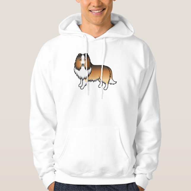 Sudadera Perro de dibujos animados Sable Shetland Sheepdog  (Anverso)