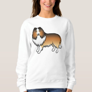 Sudadera Perro de dibujos animados Sable Shetland Sheepdog 