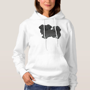 Sudadera Perro de dibujos animados tibetano negro Spaniel l
