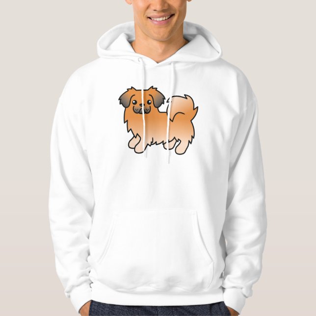 Sudadera Perro de dibujos animados tibetanos de la Cuta Roj (Anverso)