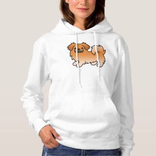 Sudadera Perro de dibujos animados tibetanos rojos