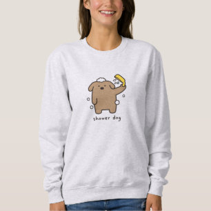 Sudadera Perro de ducha Caniche marrón Tiempo de baño Kawai
