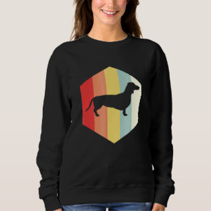 Sudadera Perro de estilo vienés retro Dachshund de los 80