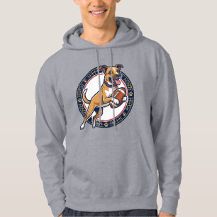 Sudadera Perro de fútbol americano haciendo movimientos en