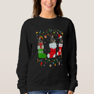 Sudadera Perro de ganado australiano Tres Navidades Socks S
