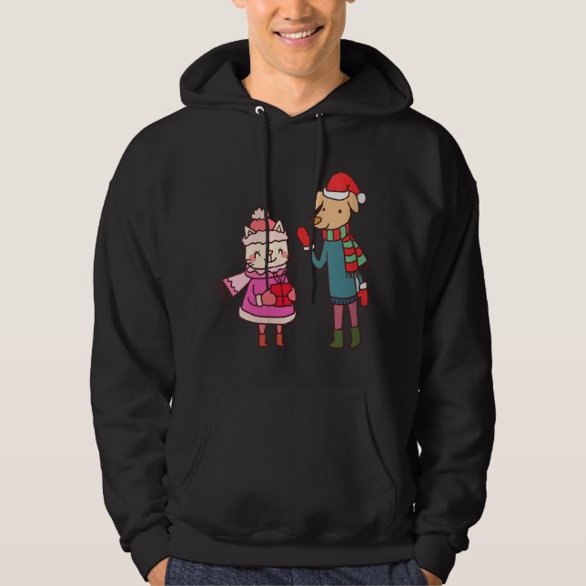 Sudadera Perro de gato lindo Navidades Perro Perro Perro Pe (Anverso)
