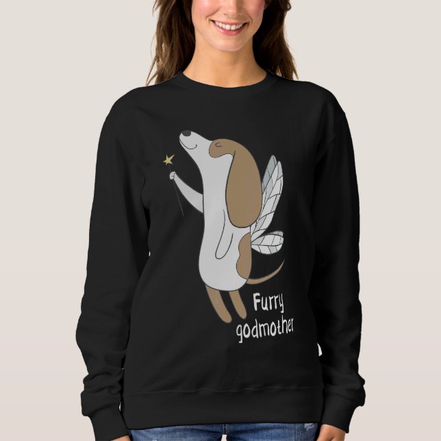 Sudadera Perro de hadas de peluche con lechón (Anverso)