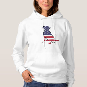 Sudadera Perro de la bandera americana
