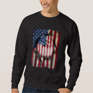 Sudadera Perro de la bandera norteamericana de Pomerania 1