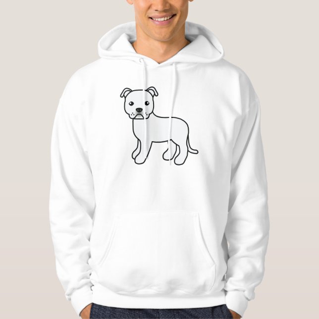 Sudadera Perro de la caricatura del Bull Terrier de Staffor (Anverso)