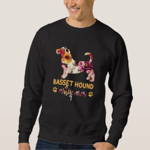 Sudadera Perro de la flor del sabueso del hongo del basset