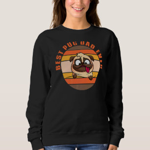 Sudadera Perro de la puesta del sol mejor padre de pug