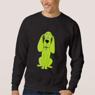 Sudadera Perro de la verde lima. Historieta linda del perro