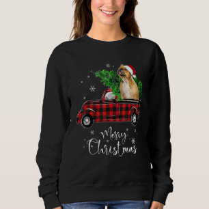 Sudadera Perro de los Navidades de Camión Rojo en Bulldog f