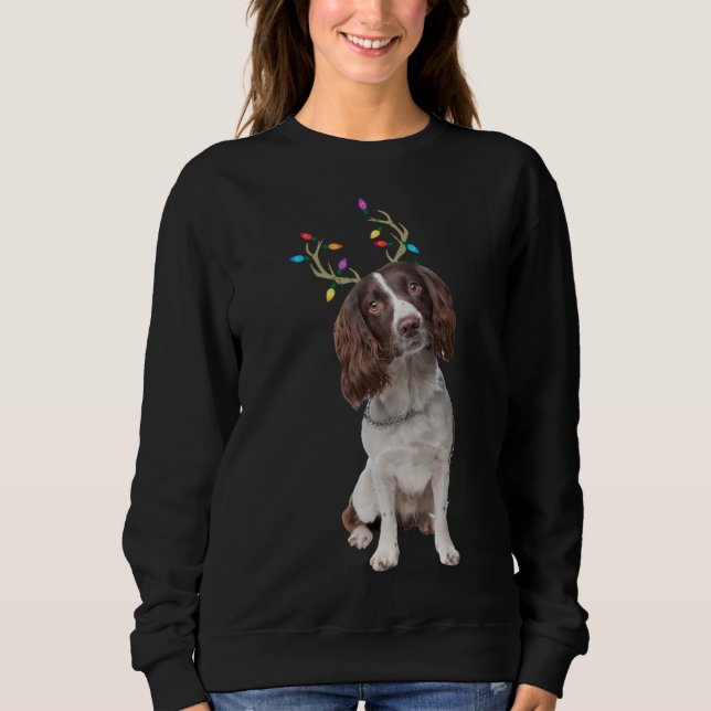 Sudadera Perro de los Navidades de renos de la España de la (Anverso)