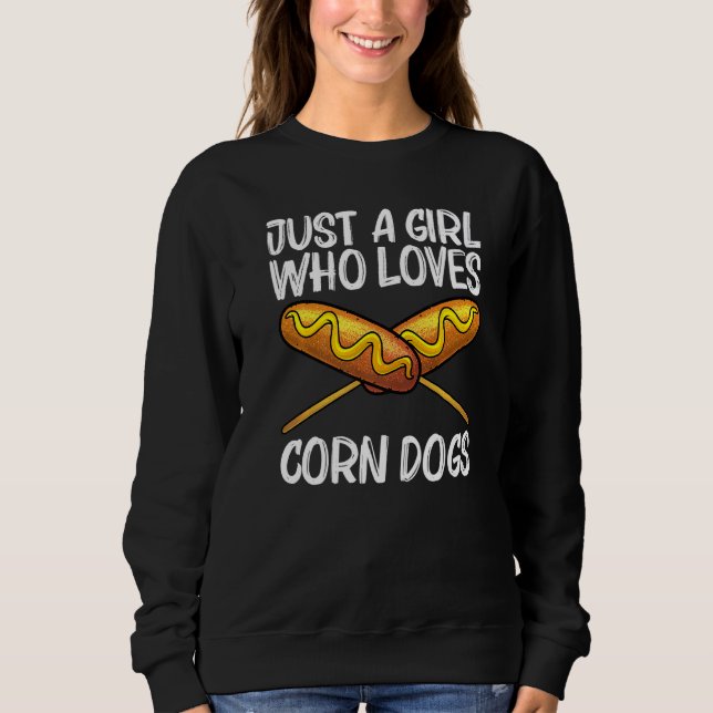 Sudadera Perro de maíz dulce para Chicas Comida Rápida De P (Anverso)