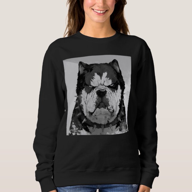 Sudadera perro de mal humor, perro gracioso (Anverso)