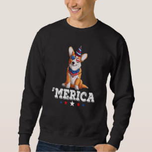 Sudadera Perro de Mérica 4 de julio de la bandera estadouni