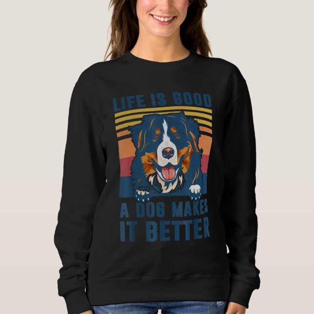 Sudadera Perro de montaña Bernese Perro gracioso papá mamá  (Anverso)