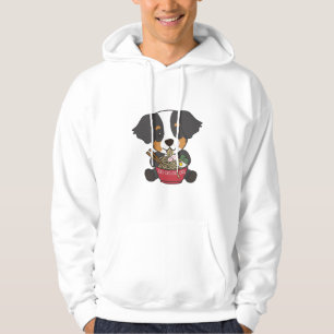 Sudadera Perro de montaña de Bernese comiendo Ramen Sweet K