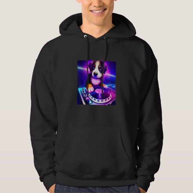 Sudadera Perro de montaña de Bernese DJ Vaporwave Niños est (Anverso)