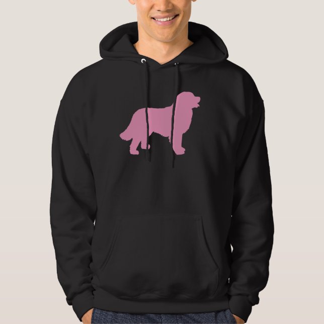 Sudadera Perro de montaña de Bernese (silueta rosada) (Anverso)