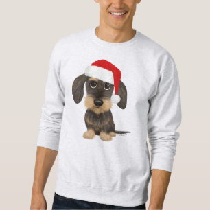 Sudadera Perro de Navidades de Dachshund Santa Teckel con c