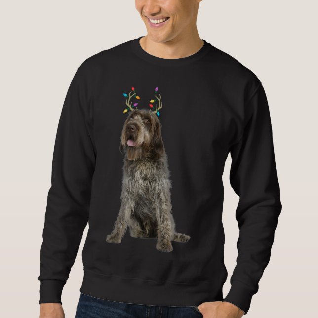 Sudadera Perro de Navidades de renos de Griffon con cabello (Anverso)