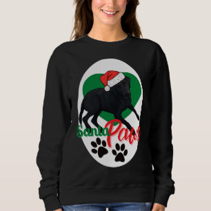 Sudadera Perro de Navidades del Black Lab Santa Paws