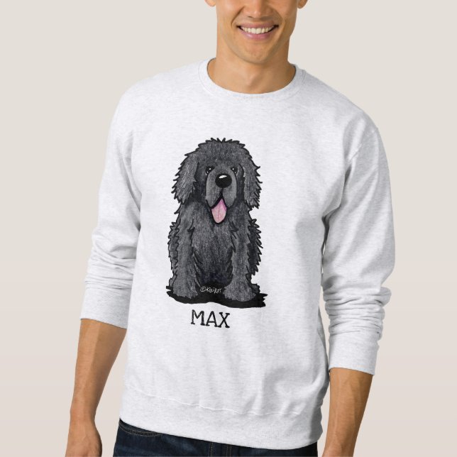 Sudadera Perro de Newfoundland de KiniArt (Anverso)