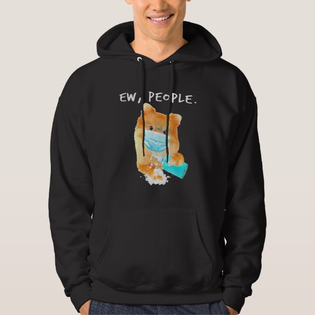 Sudadera Perro De Ojos Pomeranos Con Máscara De Cara (Anverso)