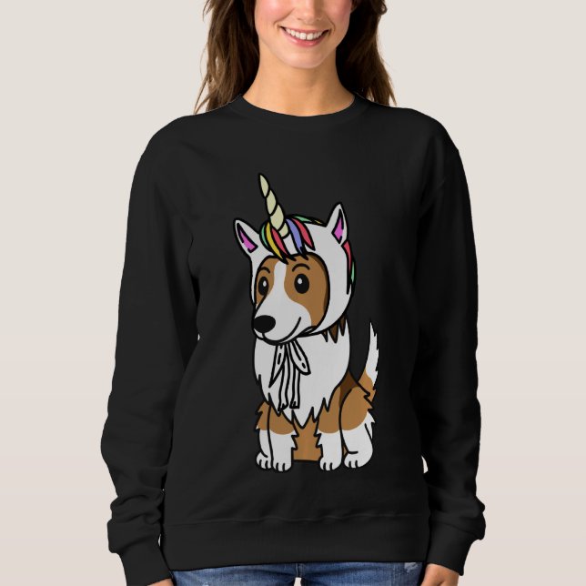 Sudadera Perro de oveja de la Gorra unicornio Shetland (Anverso)