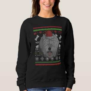 Sudadera Perro de oveja inglés viejo perro de Santa Claus F