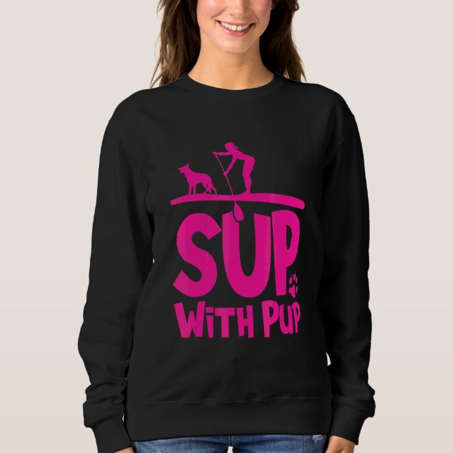 Sudadera Perro de paddleboarding Sup Sup con cachorro 1 (Anverso)