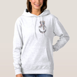 Sudadera Perro de perrito lindo de Weimaraner del bolsillo