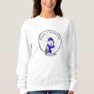 Sudadera Perro de perro de perro de perro viejo inglés azul