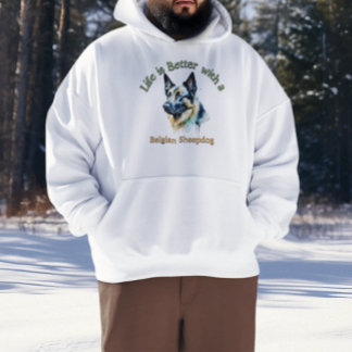 Sudadera Perro de perro de perro de Sheepdog belga papá mam