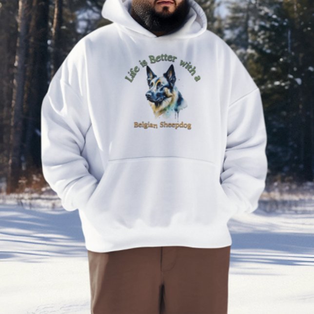 Sudadera Perro de perro de perro de Sheepdog belga papá mam (Subido por el creador)