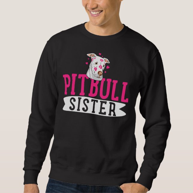 Sudadera Perro de Pitbull, Hermana de Pit Bull Terrier (Anverso)