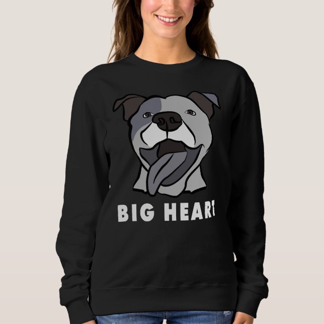 Sudadera Perro de Pitbull Perro de Gran Corazón (Anverso)