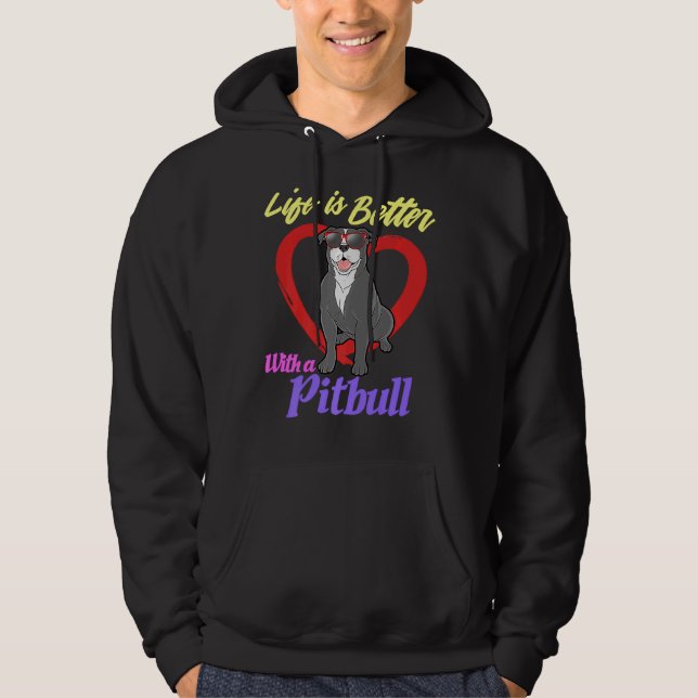 Sudadera Perro de Pitbull Rescue Perro Lover 1 (Anverso)