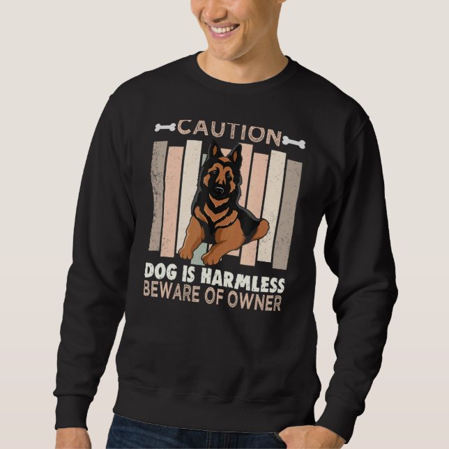 Sudadera Perro De Precaución Es Un Cuidado Inalámbrico De L (Anverso)