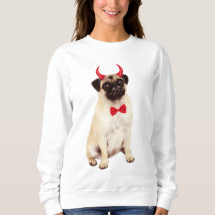 Sudadera Perro De Pug En Halloween