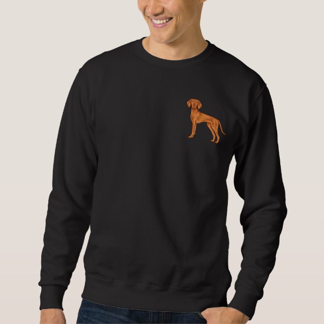 Sudadera Perro de puntero marrón vizsla rojo (Anverso)