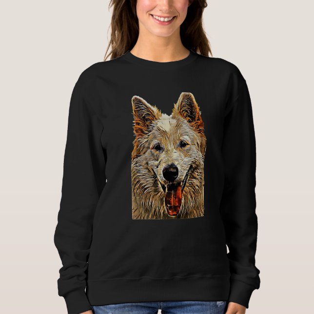 Sudadera Perro de raza Pastor Blanco Alemán (Anverso)