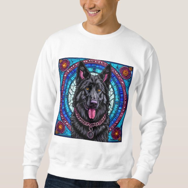 Sudadera Perro de raza pura genial (Anverso)